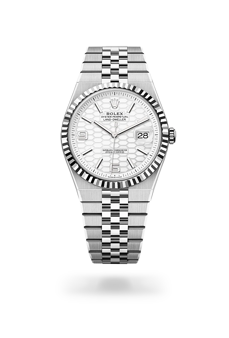 Land-Dweller 40 - Oyster, 40 mm, Oystersteel çelik ve beyaz altın