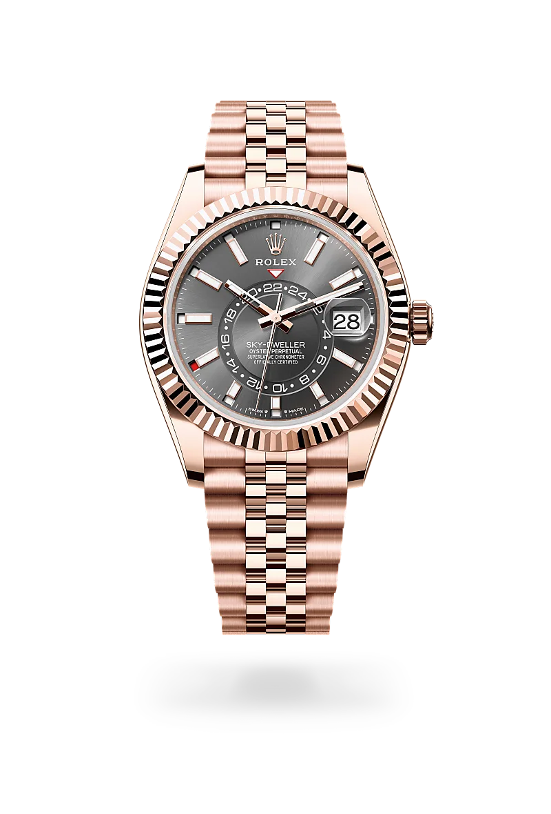 Sky-Dweller - Oyster, 42 mm, Everose altın