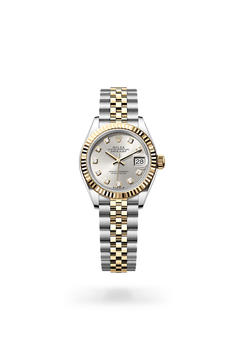 Lady-Datejust - Oyster, 28 mm, Oystersteel çelik ve sarı altın