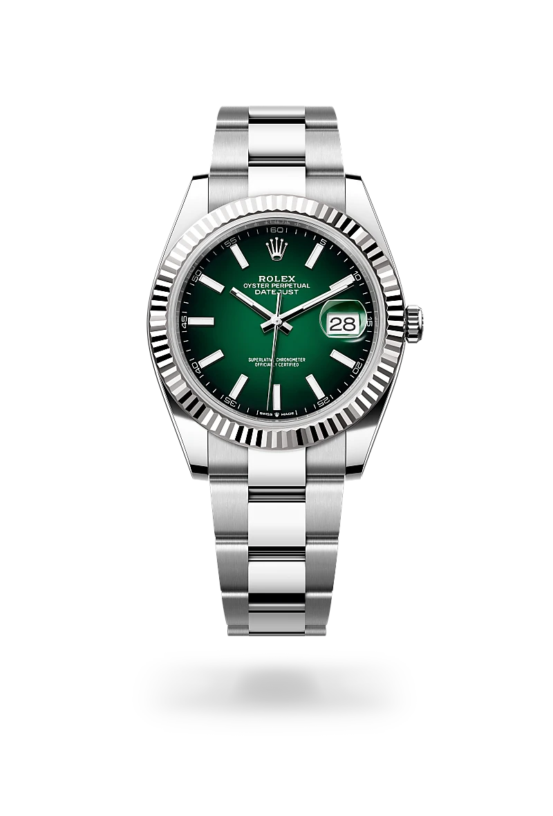 Datejust 41 - Oyster, 41 mm, Oystersteel çelik ve beyaz altın