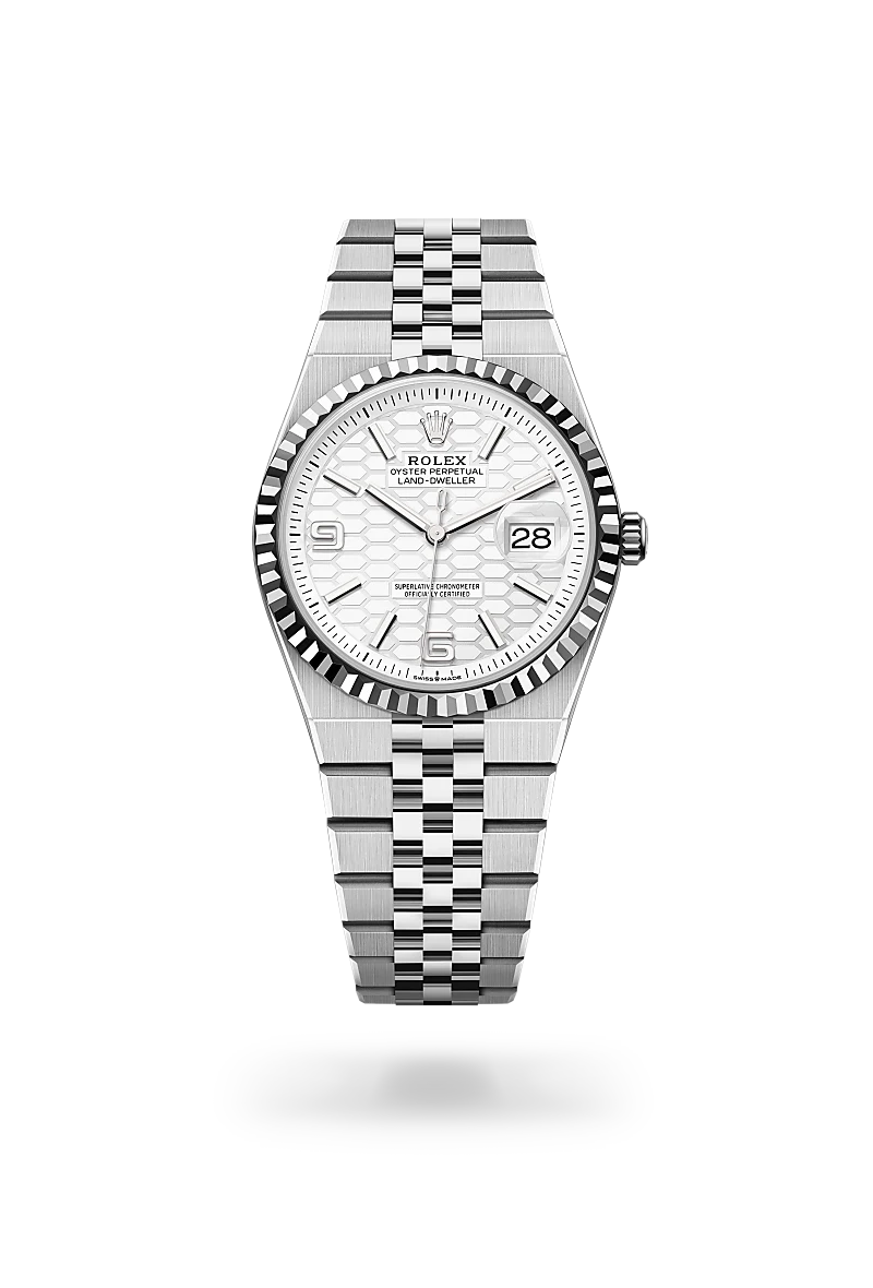 Land-Dweller 36 - Oyster, 36 mm, Oystersteel çelik ve beyaz altın