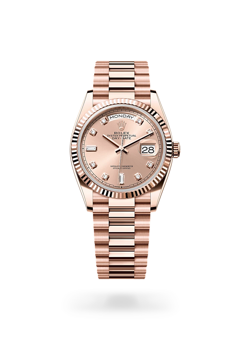Day-Date 36 - Oyster, 36 mm, Everose altın