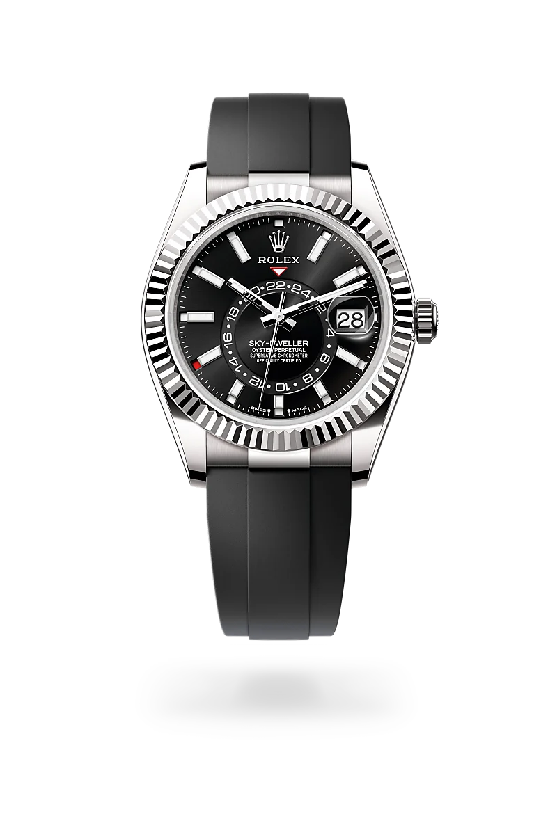Sky-Dweller - Oyster, 42 mm, beyaz altın