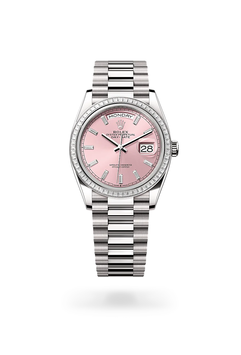 Day-Date 36 - Oyster, 36 mm, beyaz altın ve pırlanta