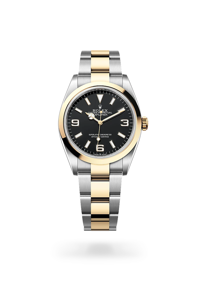 Explorer 36 - Oyster, 36 mm, Oystersteel çelik ve sarı altın