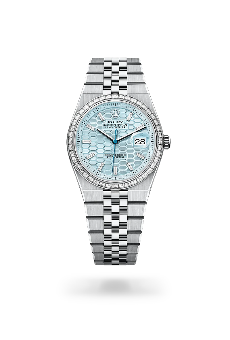 Land-Dweller 36 - Oyster, 36 mm, platin ve pırlanta