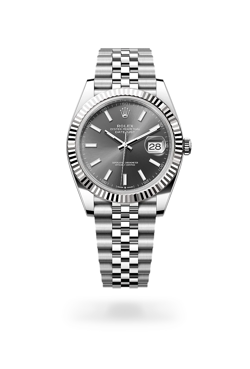 Datejust 41 - Oyster, 41 mm, Oystersteel çelik ve beyaz altın