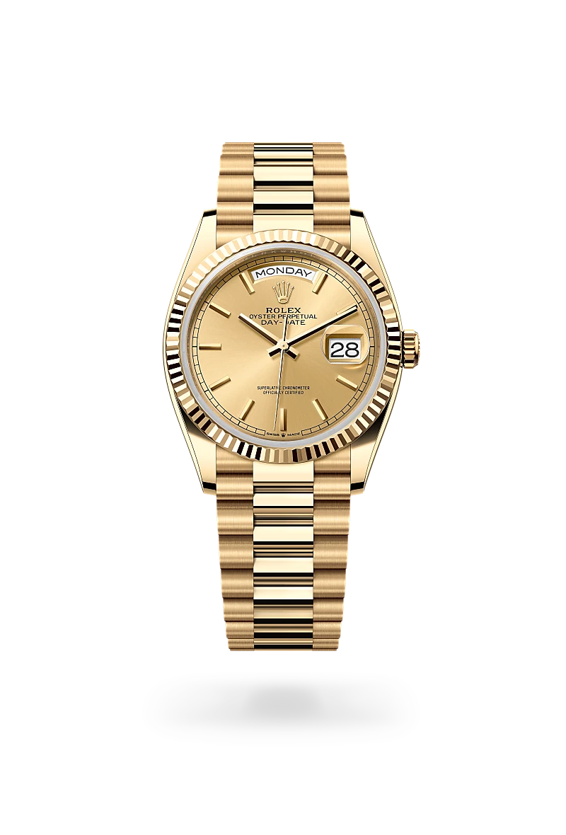 Day-Date 36 - Oyster, 36 mm, sarı altın