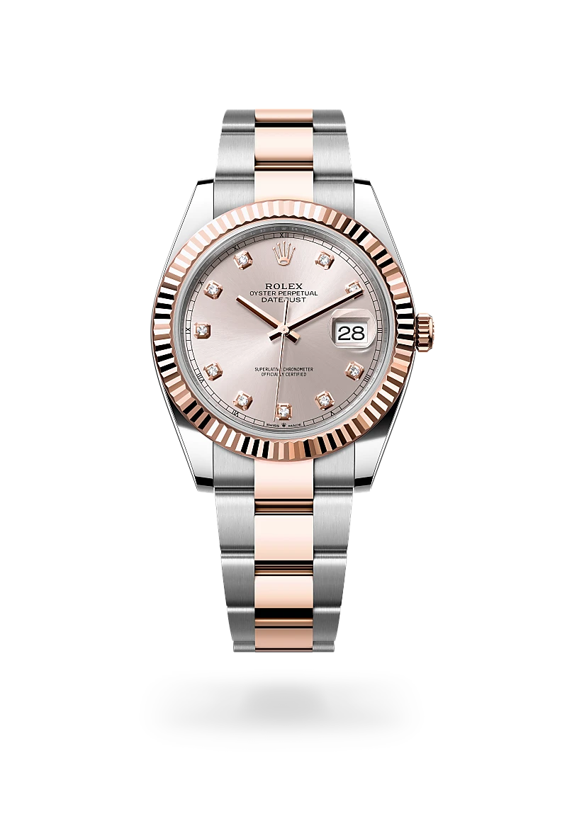 Datejust 41 - Oyster, 41 mm, Oystersteel çelik ve Everose altın