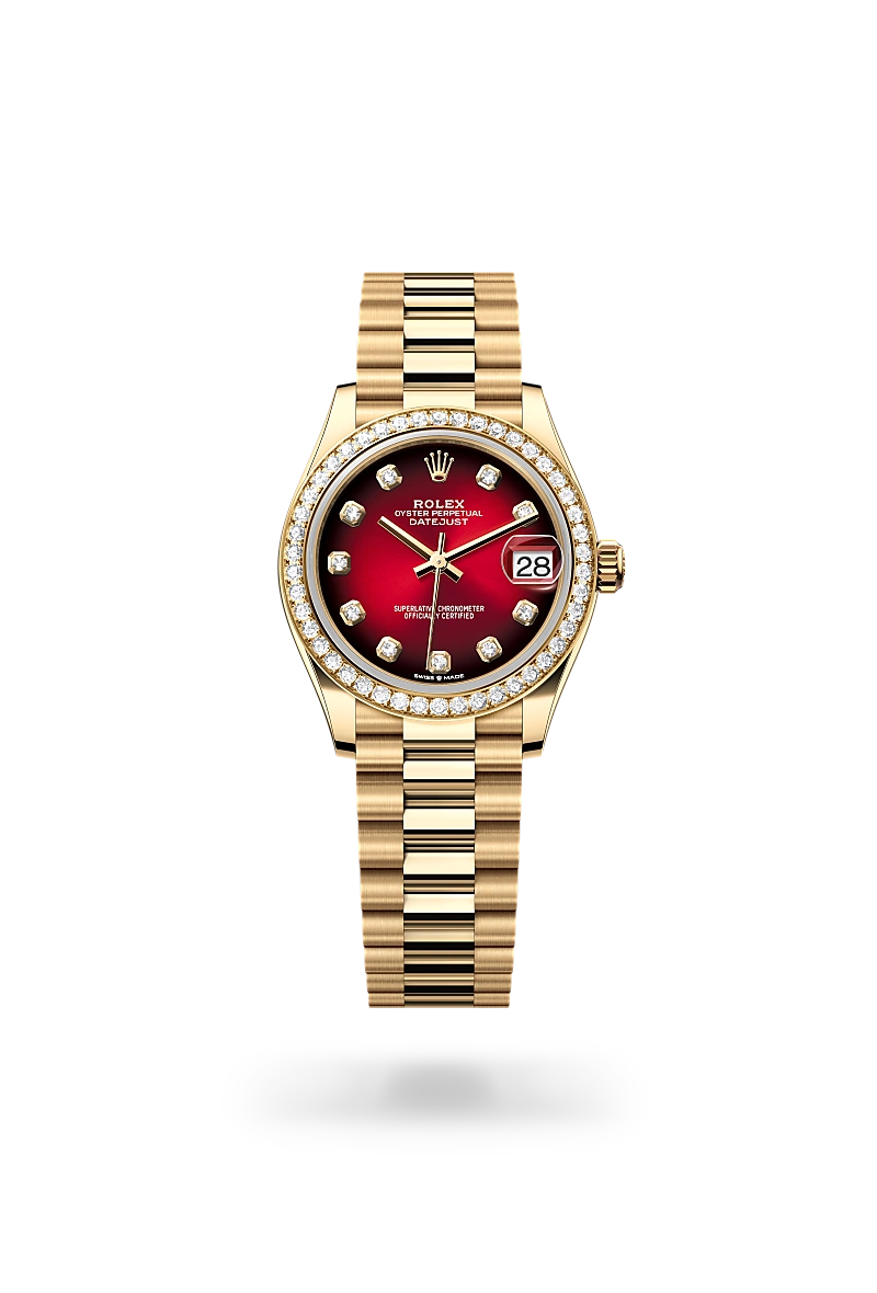 Datejust 31 - Oyster, 31 mm, sarı altın ve pırlanta