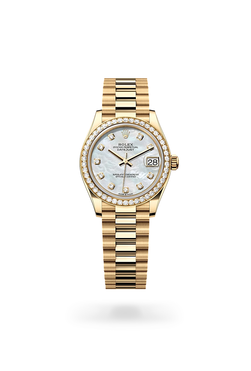 Datejust 31 - Oyster, 31 mm, sarı altın ve pırlanta