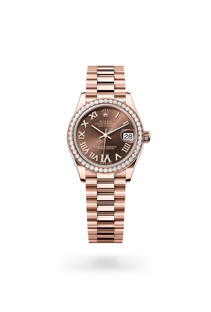 Datejust 31 - Oyster, 31 mm, Everose altın ve pırlanta