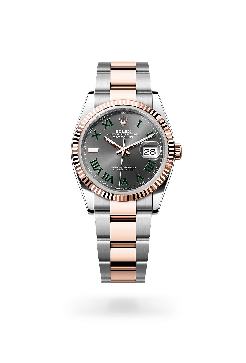 Datejust 36 - Oyster, 36 mm, Oystersteel çelik ve Everose altın
