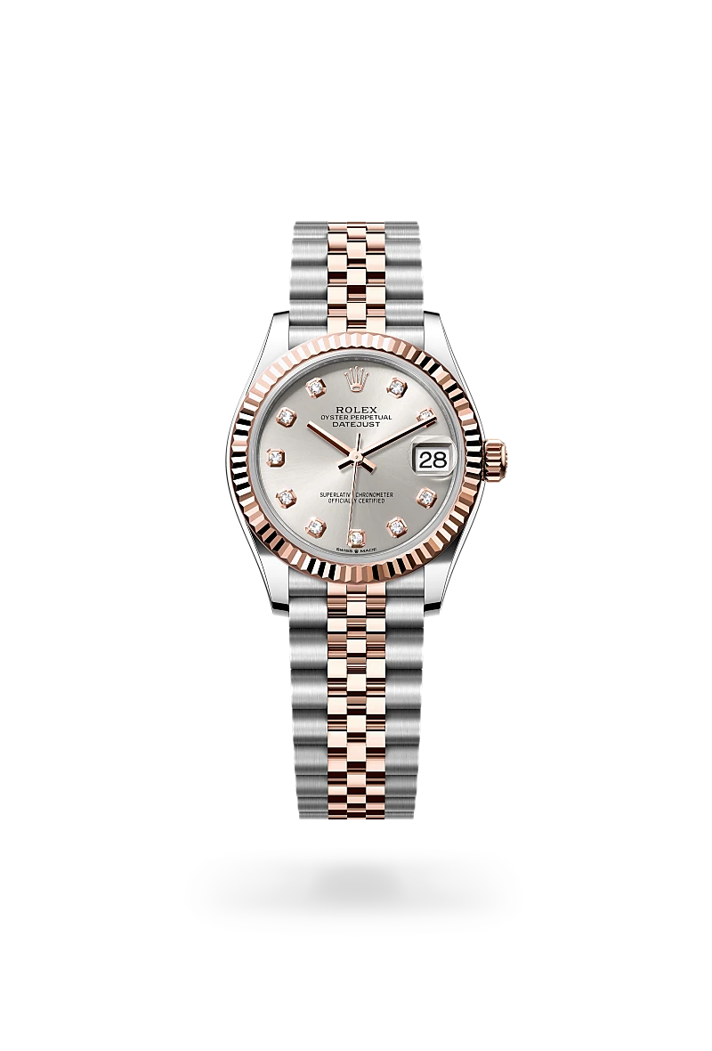 Datejust 31 - Oyster, 31 mm, Oystersteel çelik ve Everose altın