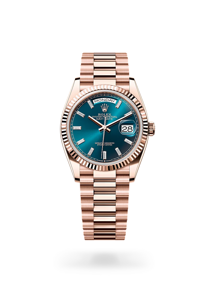 Day-Date 36 - Oyster, 36 mm, Everose altın