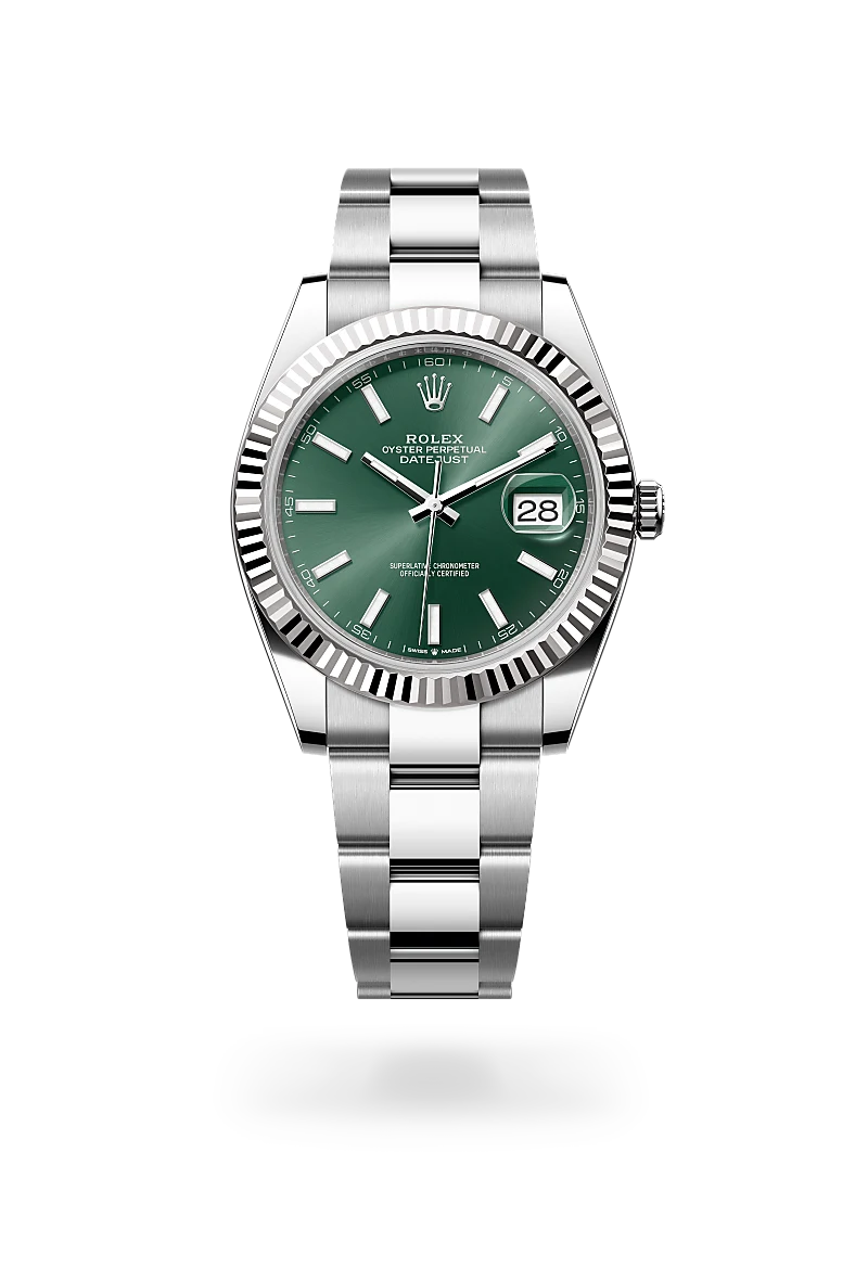 Datejust 41 - Oyster, 41 mm, Oystersteel çelik ve beyaz altın