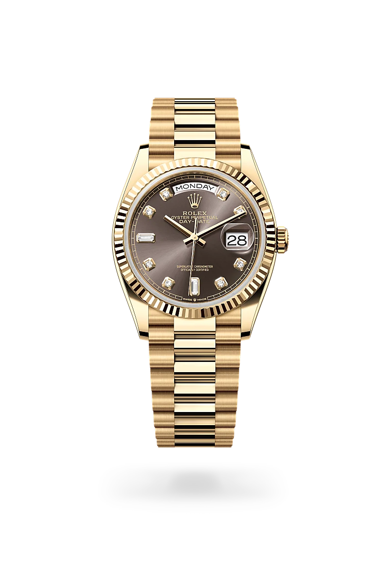 Day-Date 36 - Oyster, 36 mm, sarı altın