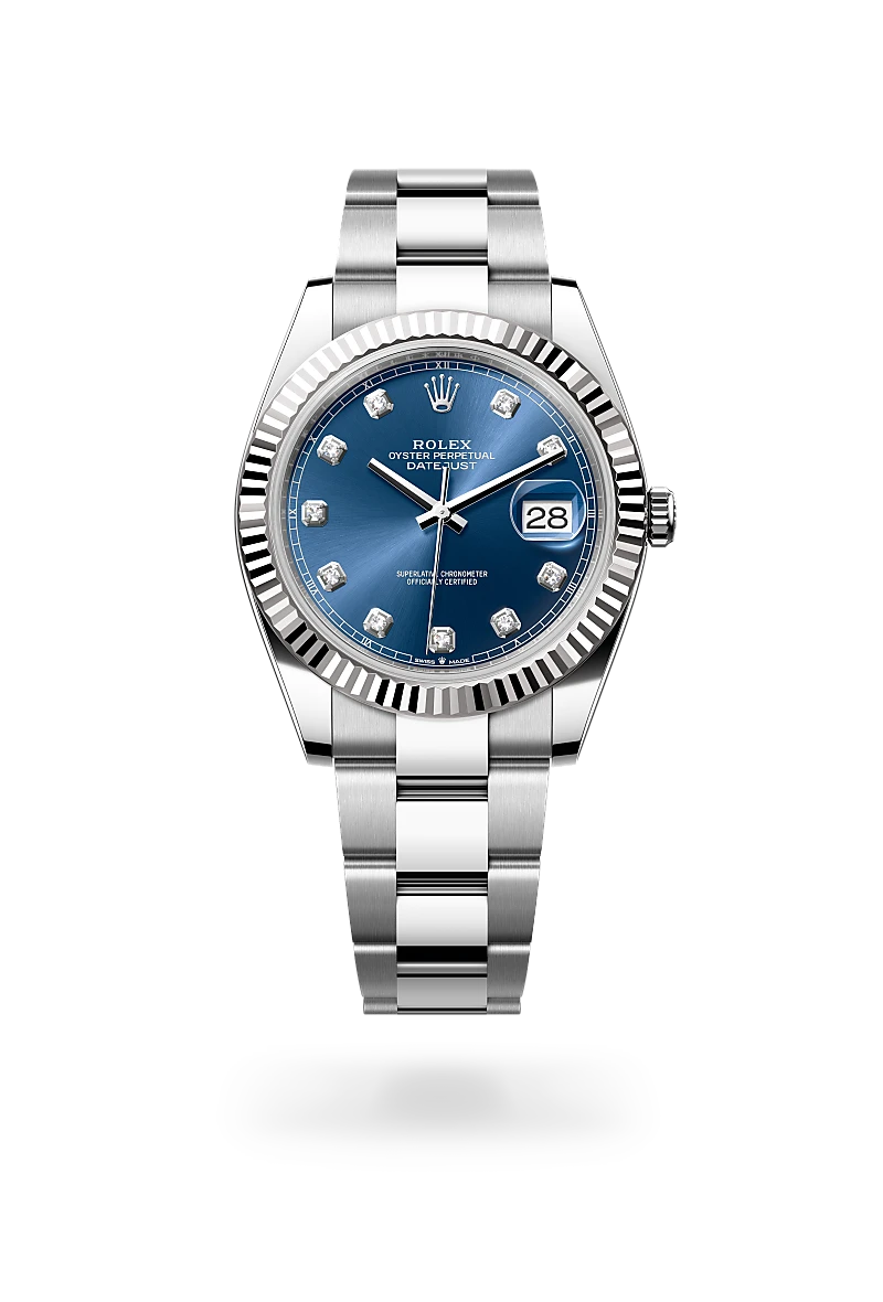 Datejust 41 - Oyster, 41 mm, Oystersteel çelik ve beyaz altın