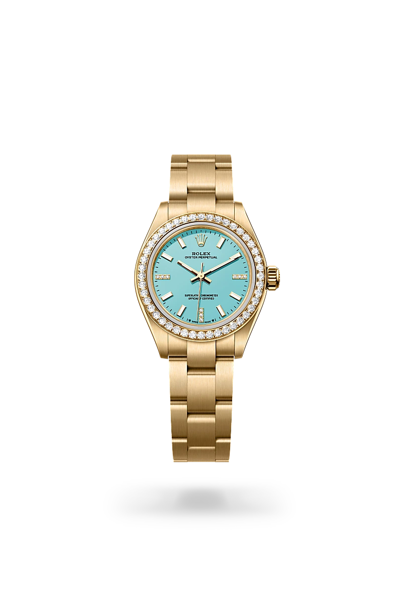 Oyster Perpetual 28 - Oyster, 28 mm, sarı altın ve pırlanta