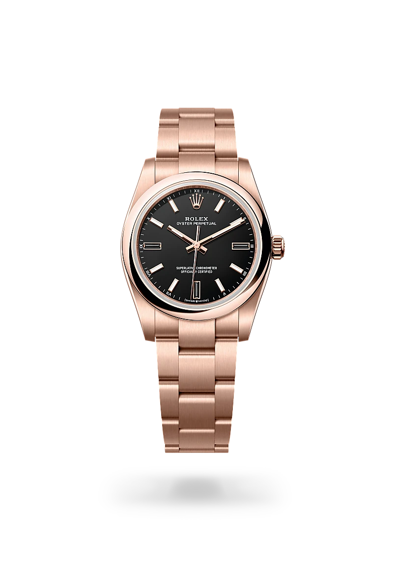Oyster Perpetual 34 - Oyster, 34 mm, Everose altın