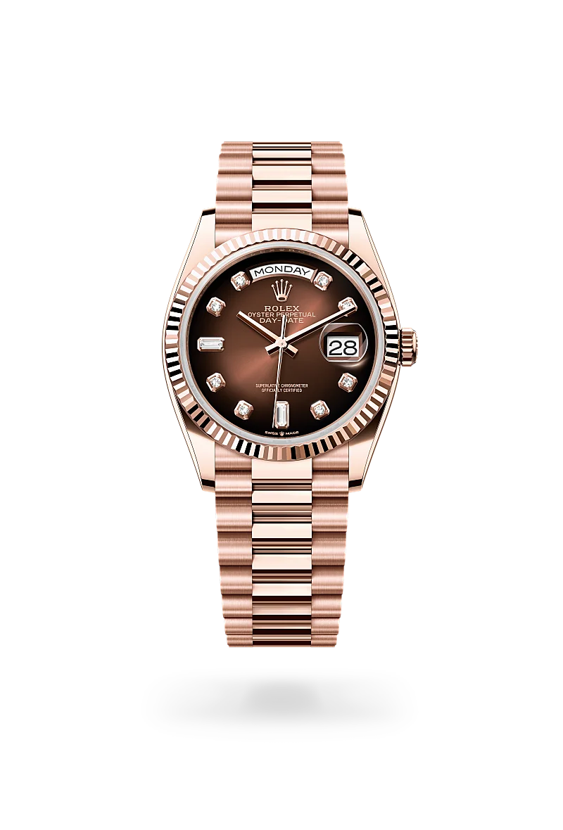 Day-Date 36 - Oyster, 36 mm, Everose altın