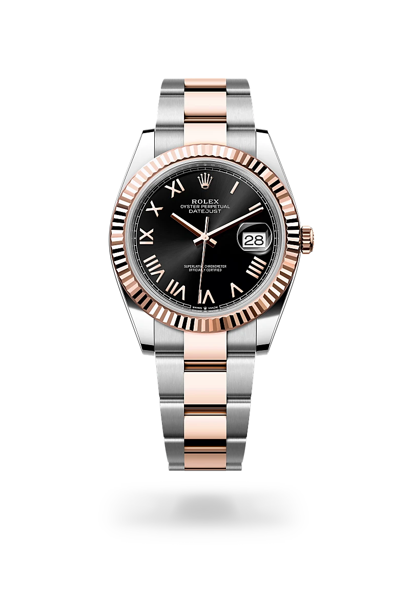 Datejust 41 - Oyster, 41 mm, Oystersteel çelik ve Everose altın