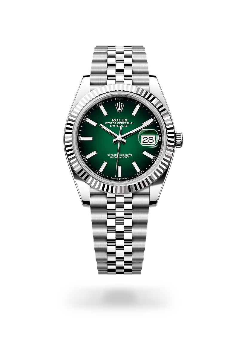 Datejust 41 - Oyster, 41 mm, Oystersteel çelik ve beyaz altın