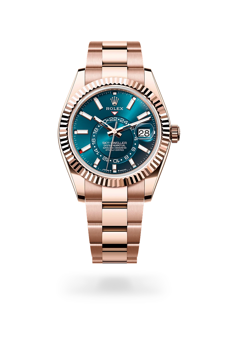 Sky-Dweller - Oyster, 42 mm, Everose altın