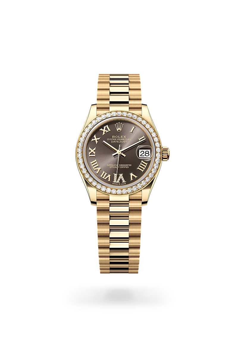 Datejust 31 - Oyster, 31 mm, sarı altın ve pırlanta