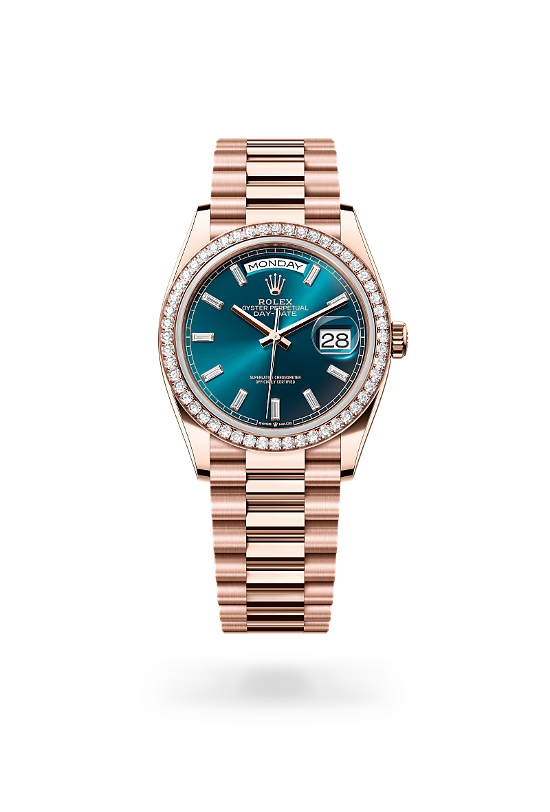 Day-Date 36 - Oyster, 36 mm, Everose altın ve pırlanta