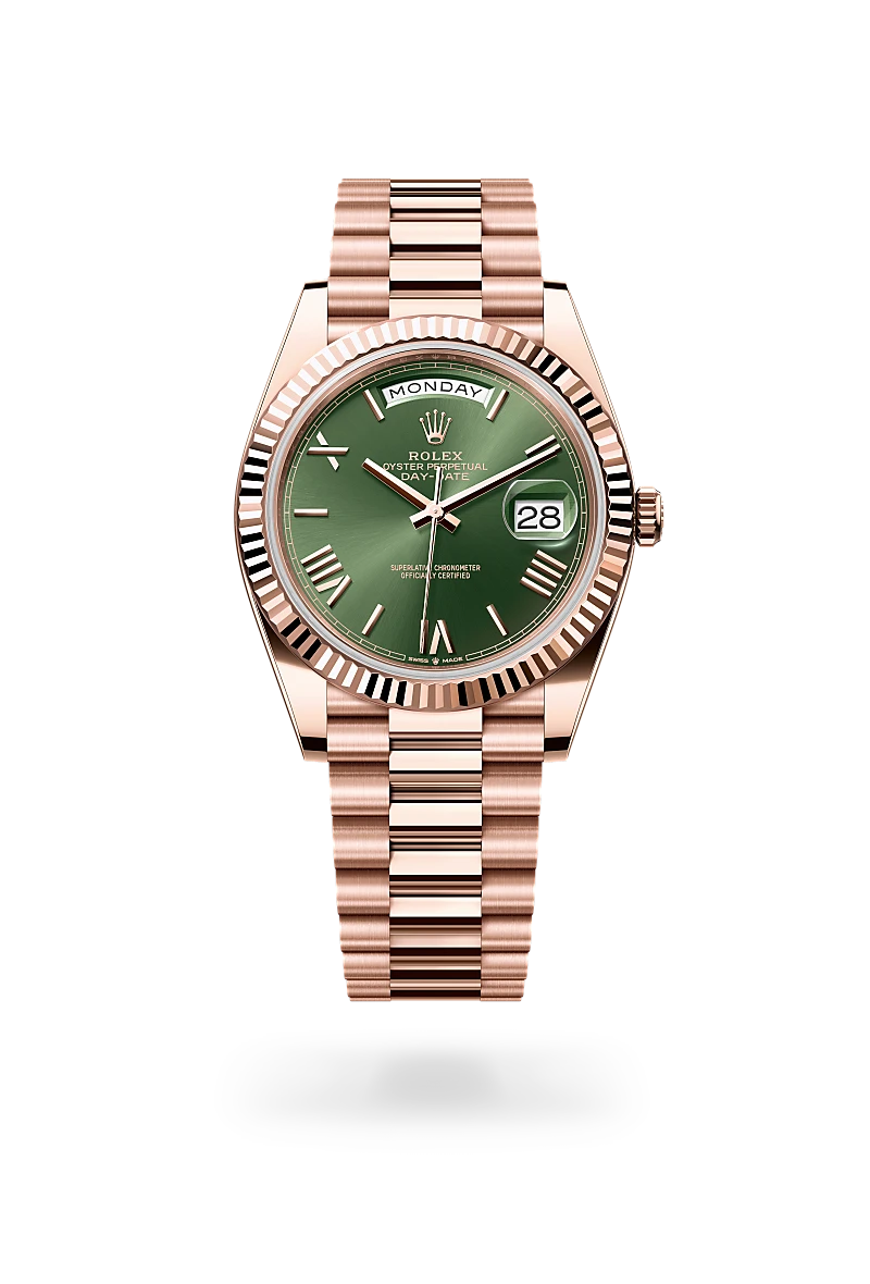 Day-Date 40 - Oyster, 40 mm, Everose altın
